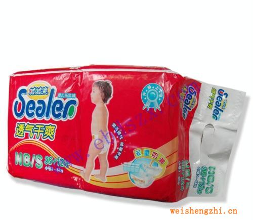 透气干爽嘘嘘乐纸尿裤批发，NB/S36+12片装