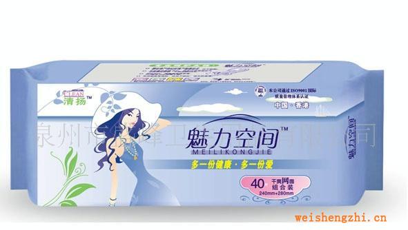 厂家直销《清扬系列》魅力空间40片组合网卫生巾
