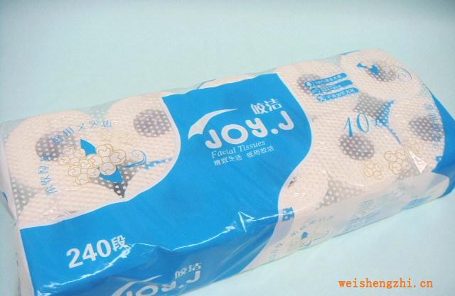 新压花工艺皎洁3层柔压卷筒卫生纸货号JYP130T