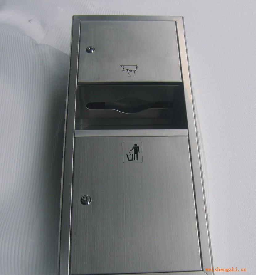 供应酒店用品不锈钢组合型擦手纸巾架，擦手纸组合柜