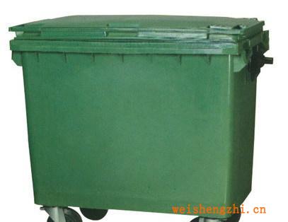 660升四轮垃圾桶、塑料环卫垃圾桶、垃圾车