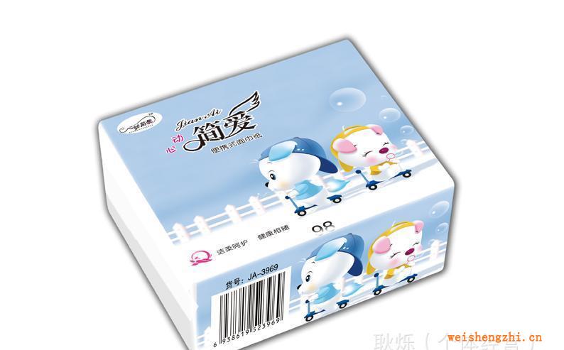 厂家供应批发木浆便携式方巾纸巾。随身包纸巾，面巾纸