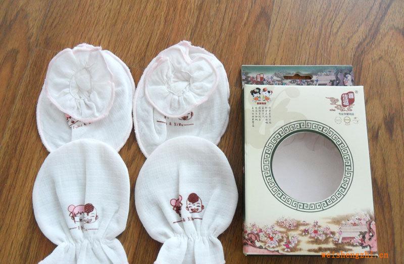 婴儿纱布手套纱布脚套