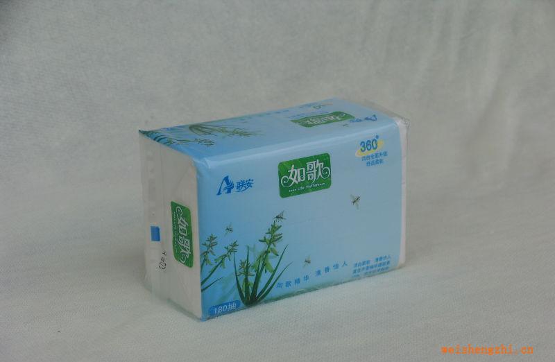 福建泉州厂家供应100%木浆芦荟香型2层软抽180抽面纸