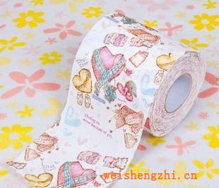 盛洁雅印花卷纸创意卷纸心形围巾