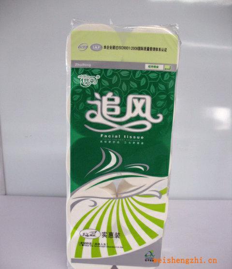 供应：厂家直销生活用纸10卷追风白卷实惠装