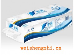 碧海清新蓝条包卷纸（简）