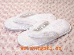 酒店宾馆一次性珊瑚绒EVA鞋底人字拖鞋定牌印logo厂家直销