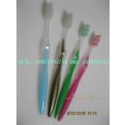 厂价双色透明树叶牙刷,软毛牙刷、酒店一次性用品、一次性牙刷