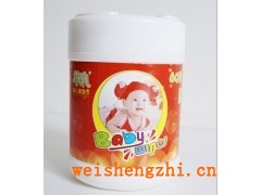 大连邦琪卫生用品有限公司|婴儿桶装湿巾|红色婴儿小桶60片