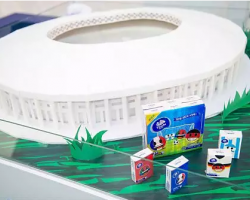 世界之大无奇不有！四年一次的世界杯狂欢，维达竟用纸巾造了个足球现场