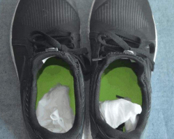 卫生纸也能除鞋臭？