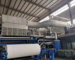 河北聚润卫生用品有限公司4号机顺利出纸