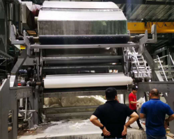 国内首台靴压生活用纸机在浙江弘安纸业有限公司投产